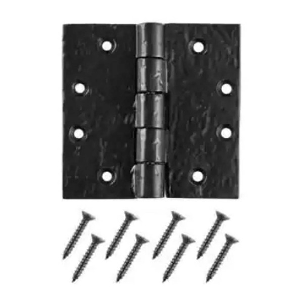 5 in. Matte Black Cast Iron Butt Hinge, Heavy Duty Gate Hardware - Free Shipping - Picture 1 of 4